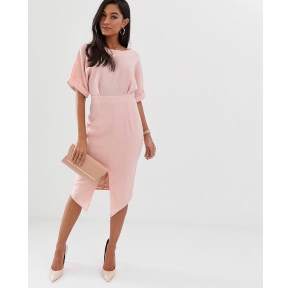 ASOS Blush Pink Midi dress
